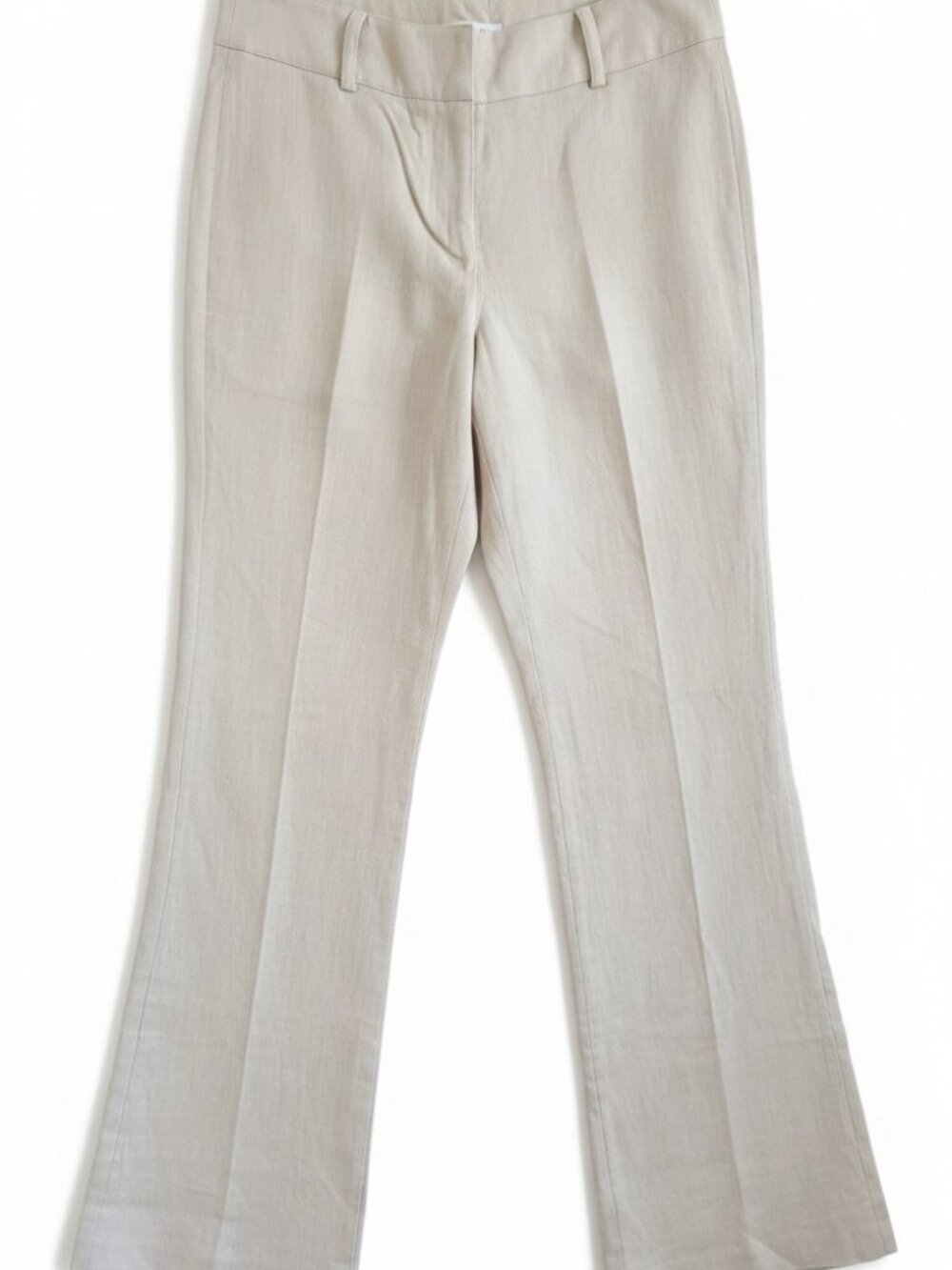 Barneys New York 100% Linen Straight Leg Trouser Tan NWT Women 8 chic Classic